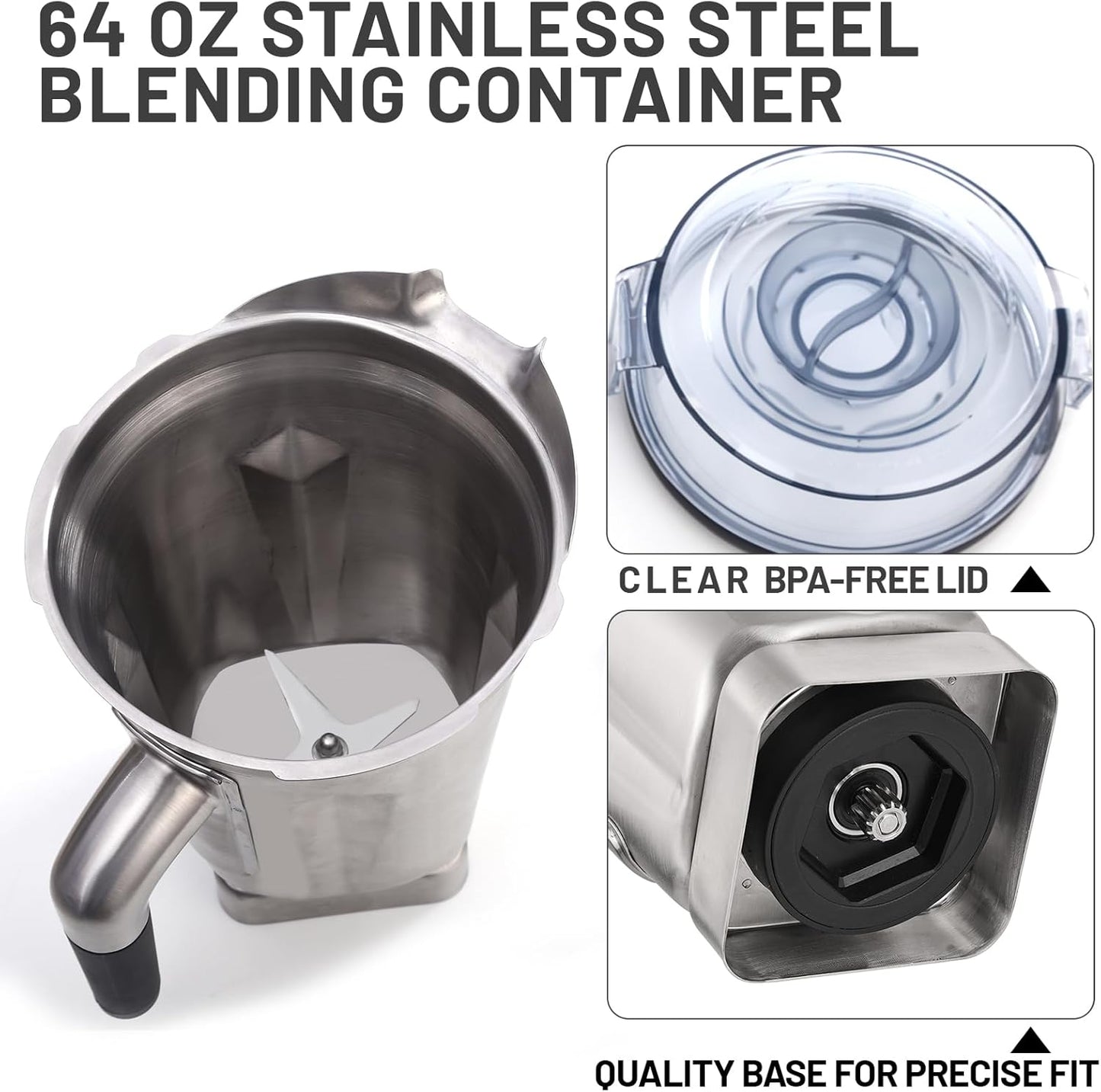 Contenedor acero inox 64oz para licuadora 5200 A3500