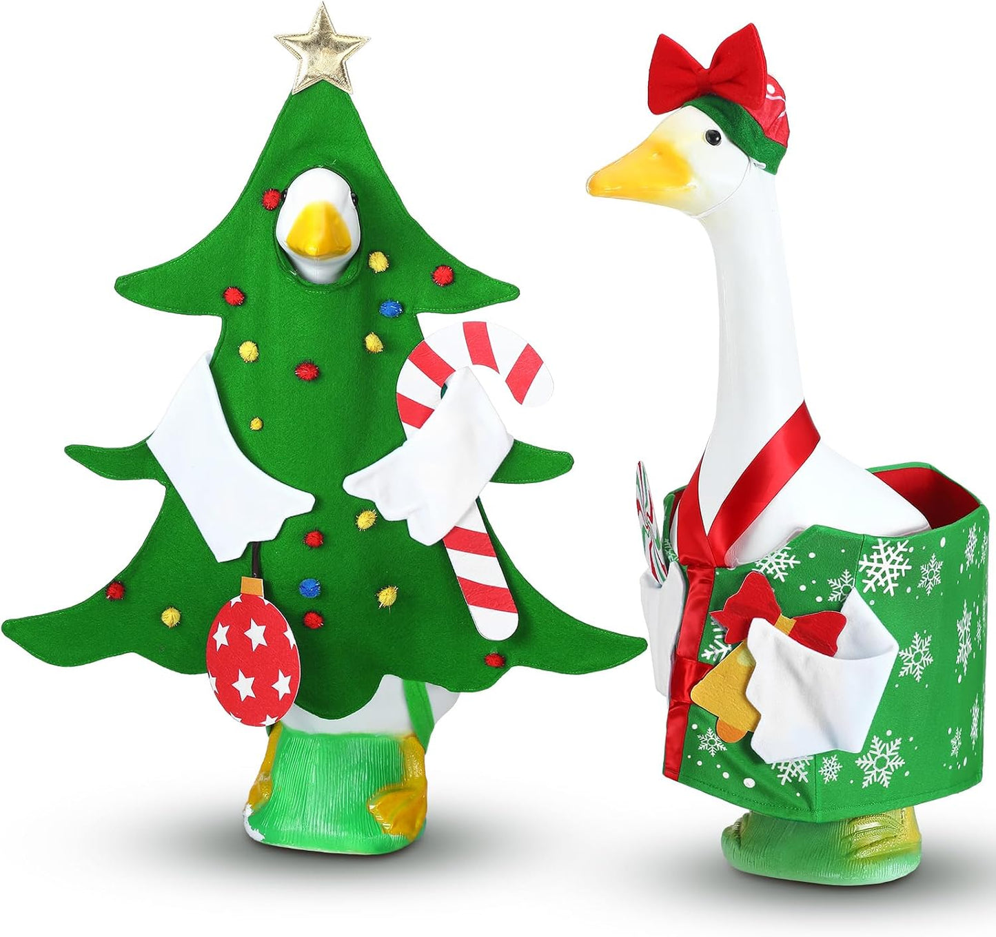 2 Trajes Ganso Navidad Ropa Porche Alto Jardín