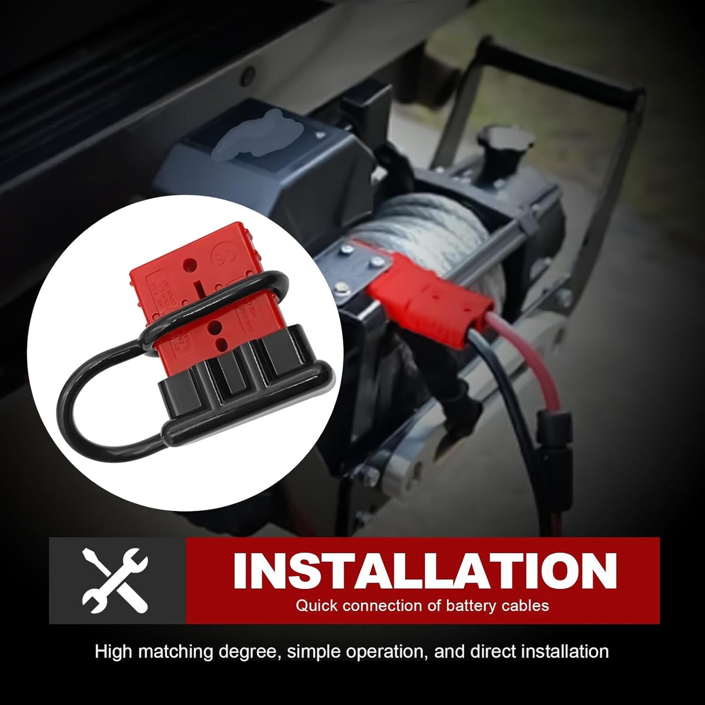 Kit conector desconexión rápida batería 12-36V auto barco
