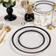 Platos y cubiertos plásticos negros pack 120+180 para eventos