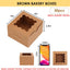 Caja de galletas Moretoes 50uds 4x4x2.5 pulgadas blancas y marrones para dulces
