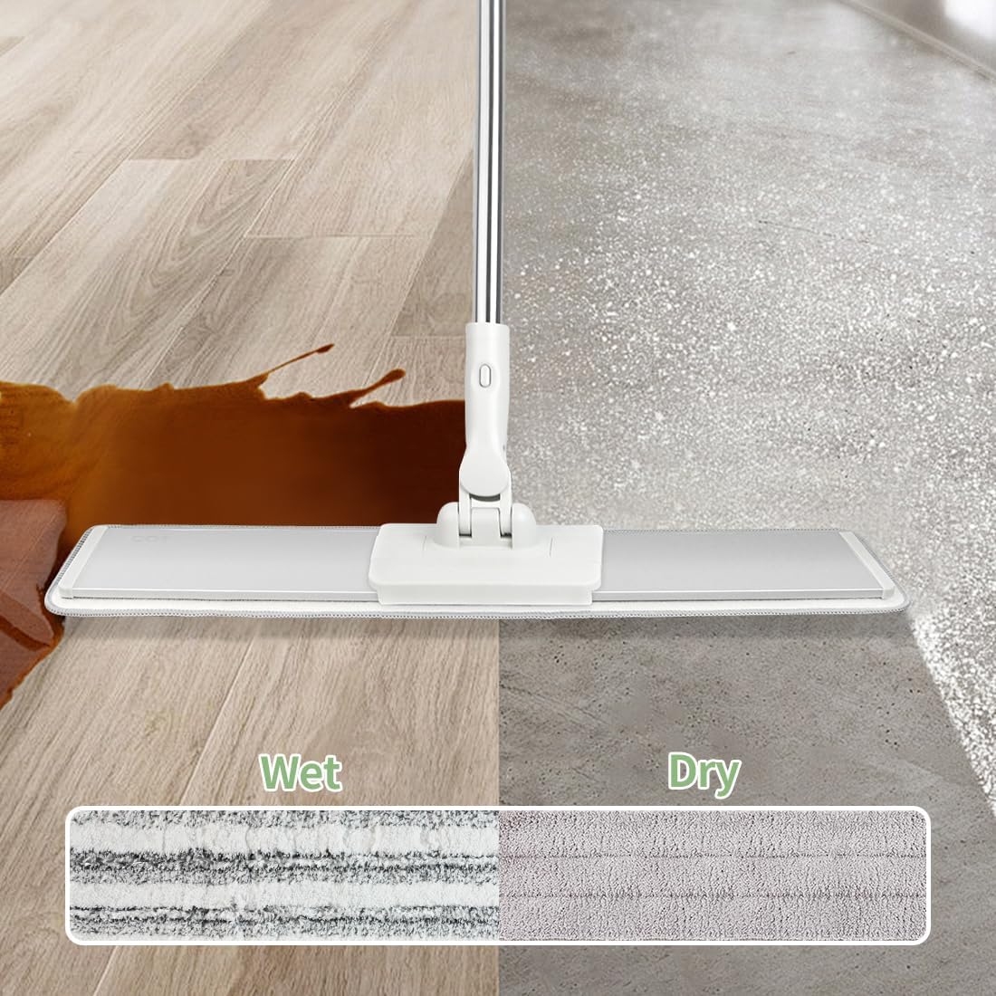 Sistema mopa microfibra 20pulg acero inox blanco