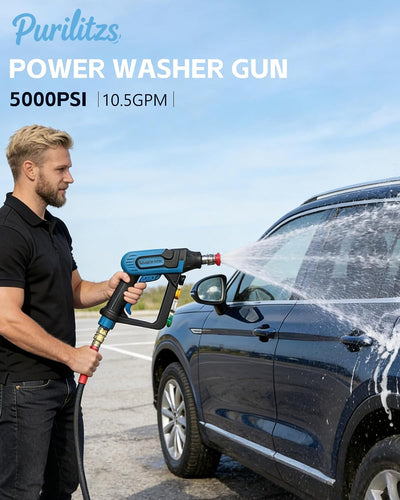 Pistola lavado 5000 PSI enchufe giratorio 3/8 pulg acoplador M22