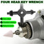 Llave portabrocas 4en1 1/4-1/2 pulg comp taladradora