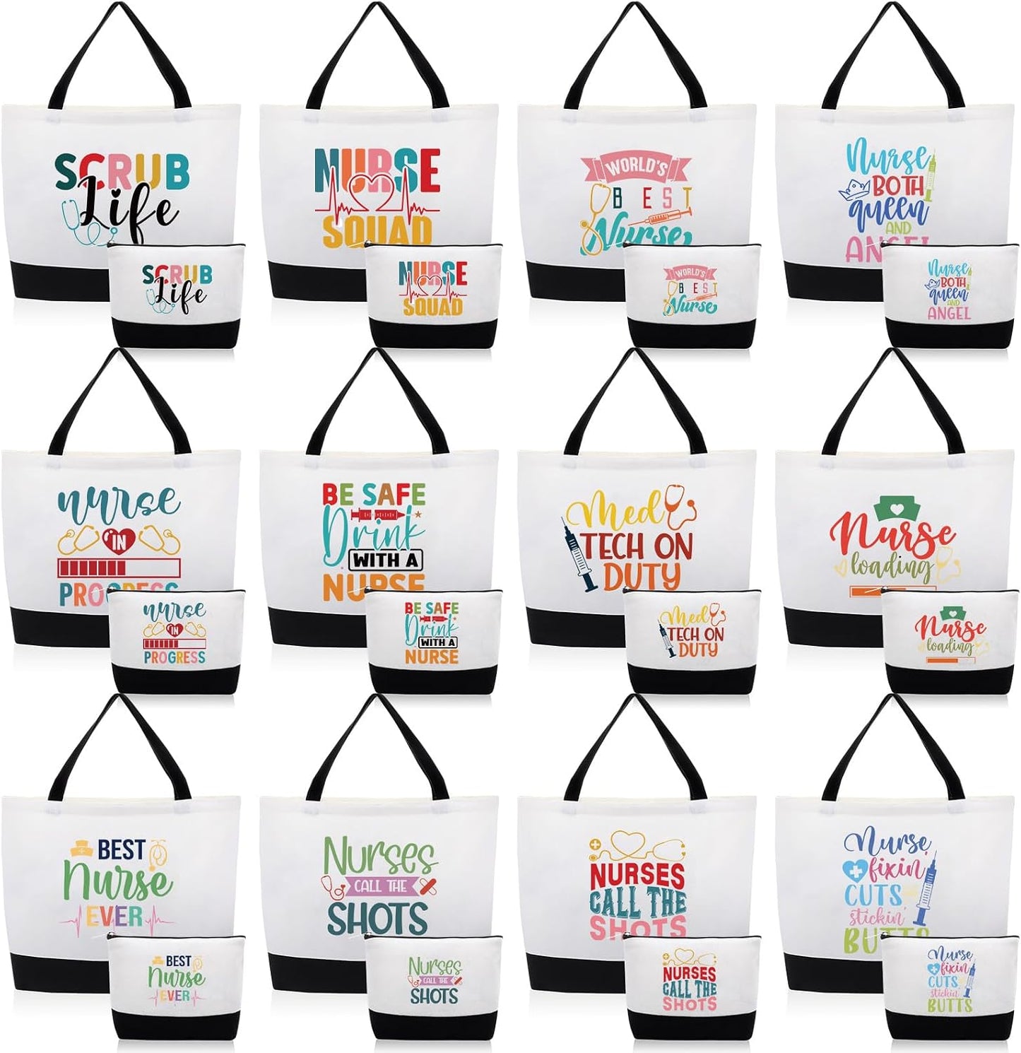 24 Pzas Regalos Navidad para Enfermera Bolsas Lona Maquillaje
