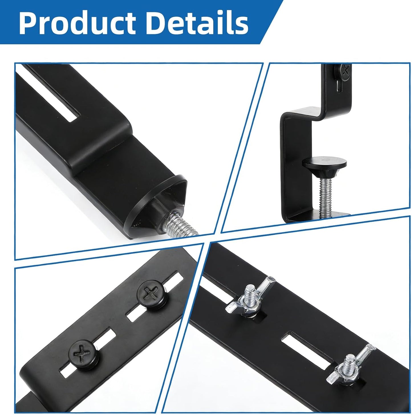 2 Abrazaderas Escritorio Soporte Metal Resistente