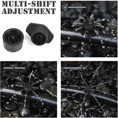 100 Emisores Riego 1/4pulg Microgoteo Ajustables