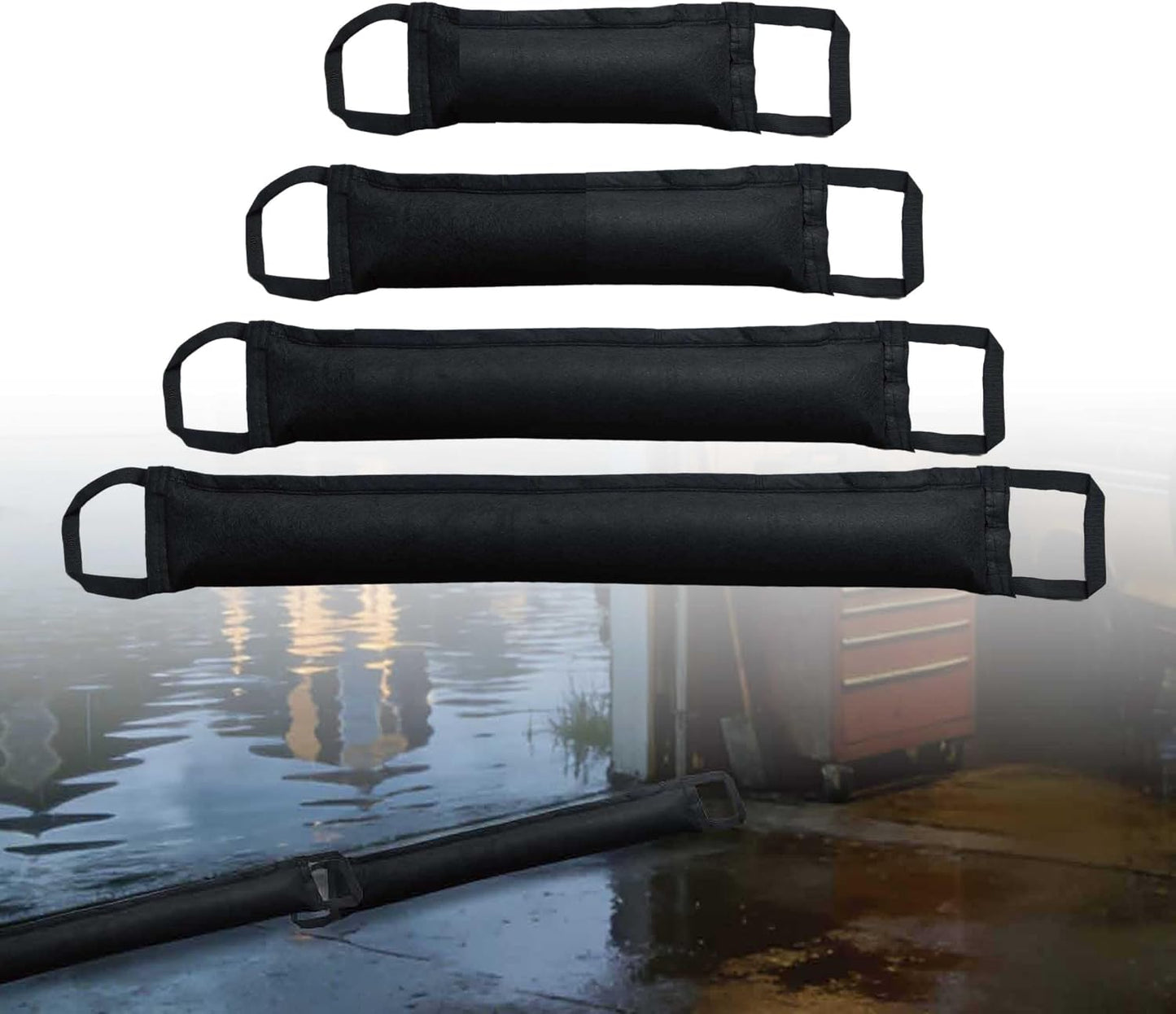 Barreras inundación bolsas arena con asas 3-8ft