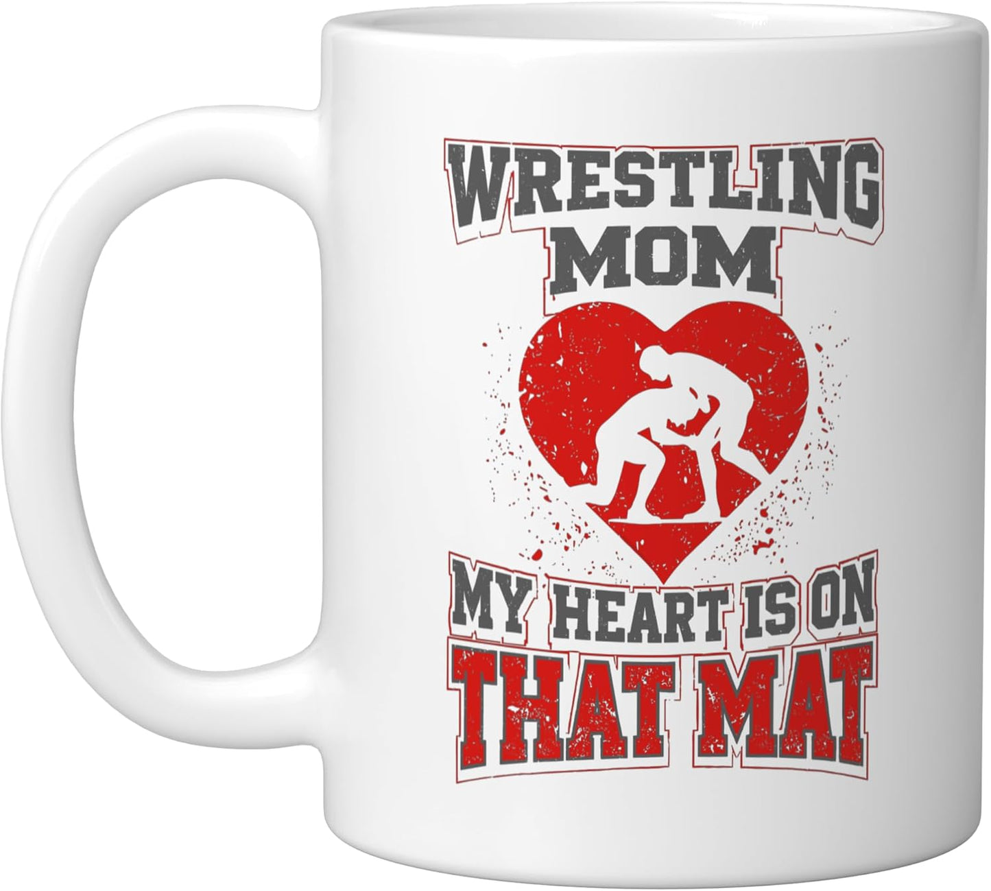 Taza Cerámica Blanco Mom My Heart Is On That Mat