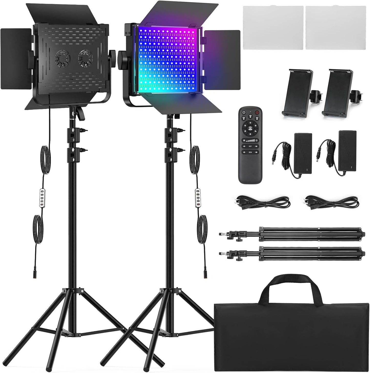 Kit 2 Luces LED RGB Profesionales 50W 2300K~8500K