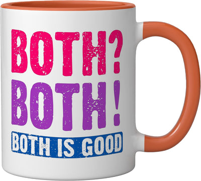 Taza de cerámica bisexual ambas son buenas naranja/blanco