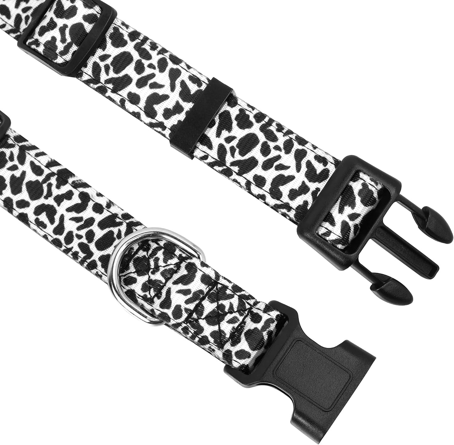 Collar perro reflectante neopreno acolchado negro blanco M
