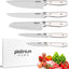 Set 5 Cuchillos Chef Acero Inox Alta Calidad Con Caja Regalo