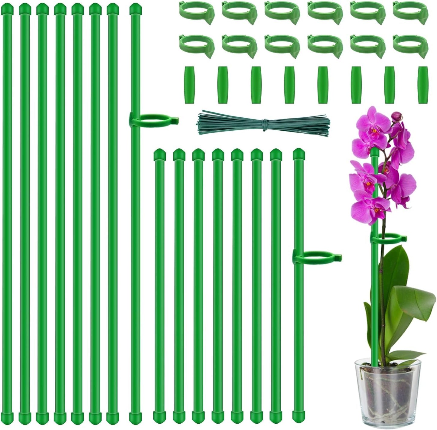 Estacas de plantas ajustables 11-18 pulg interior y exterior