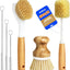 Set 6 Cepillos Cocina Botella Plato Paja Frutas Amarillo