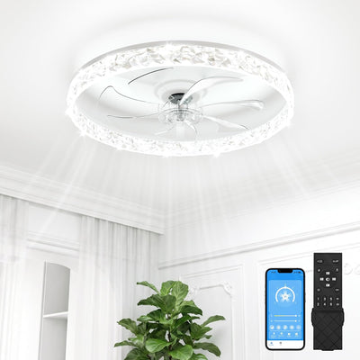Ventilador techo bajo con luces LED 24pulg control remoto