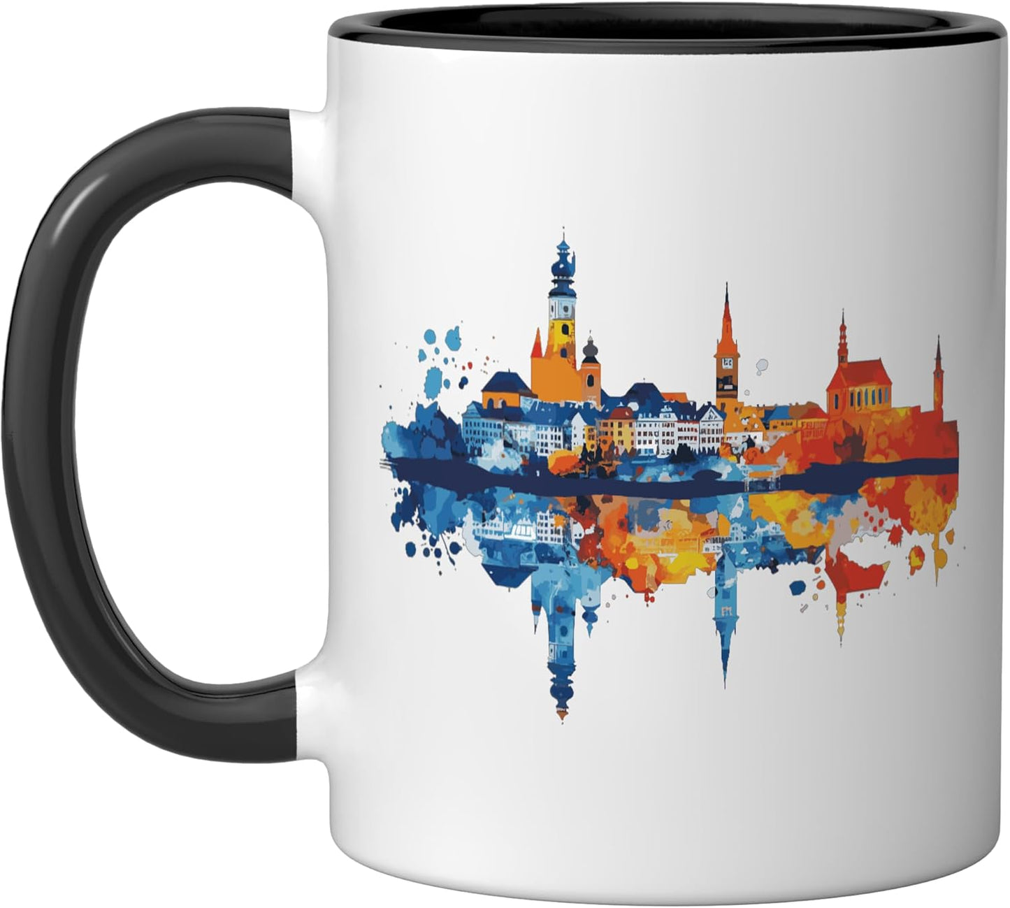 Taza Cerámica Negro/Blanco