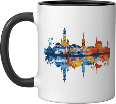 Taza Cerámica Negro/Blanco