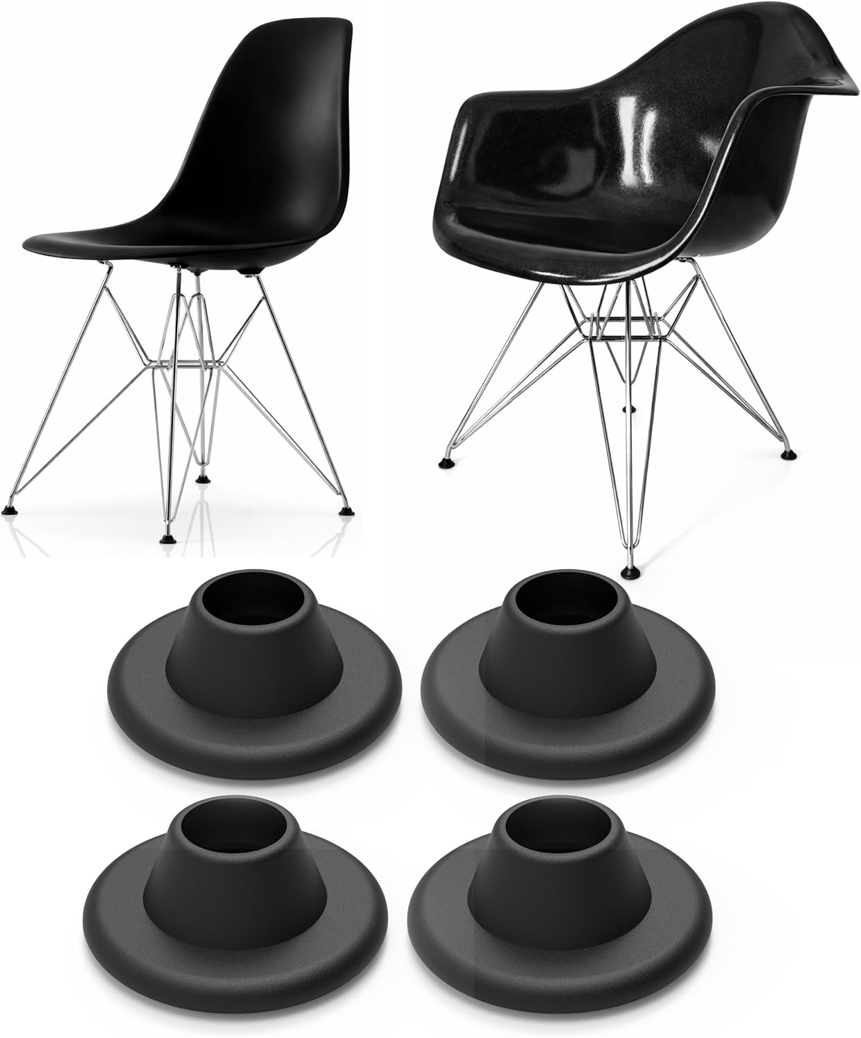 Almohadillas repuesto silla paquete 4 comp Eames