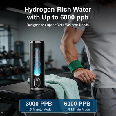 Generador portátil agua hidrógeno 6000ppb tecnologia SPE