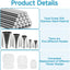 Set 8 puntas tuberías acero inox 304 para decorar pasteles