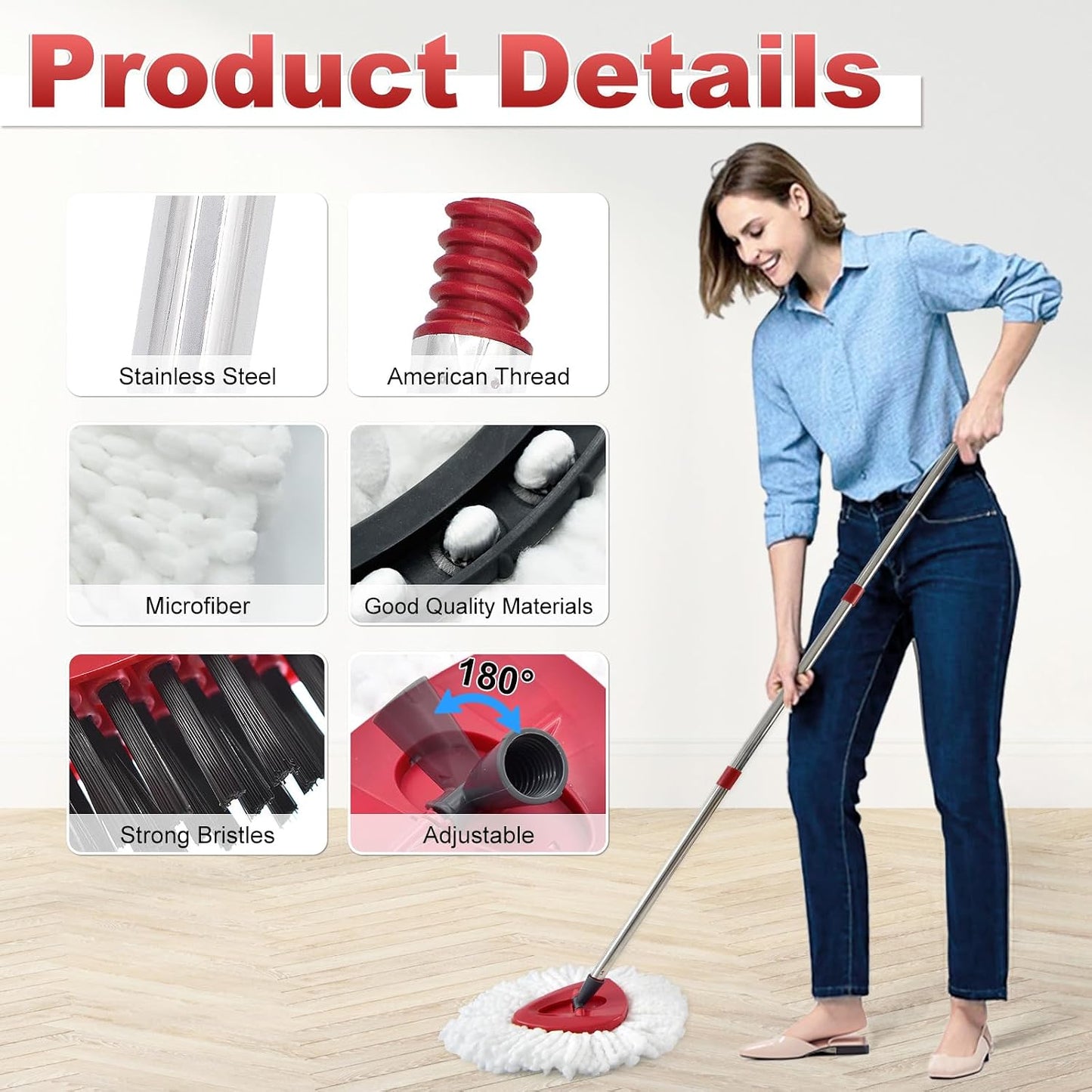 Repuesto cabezal trapeador Ocedar EasyWring 30-59pulg microfibra