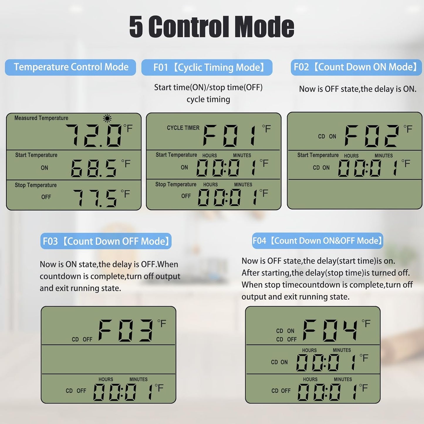 Termostato enchufable digital para calefacción y refrigeración