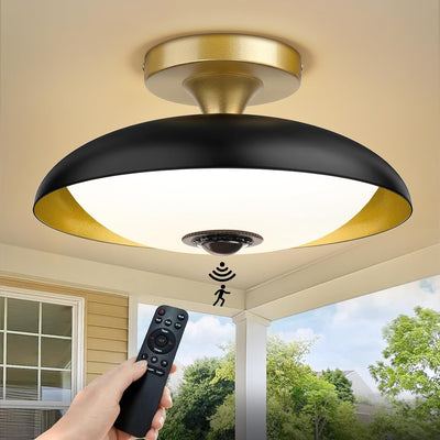 Lámpara techo sensor movimiento LED 24W 12pulg negro