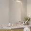 Lámpara baño LED giratoria 15.7pulg barra níquel cepillado