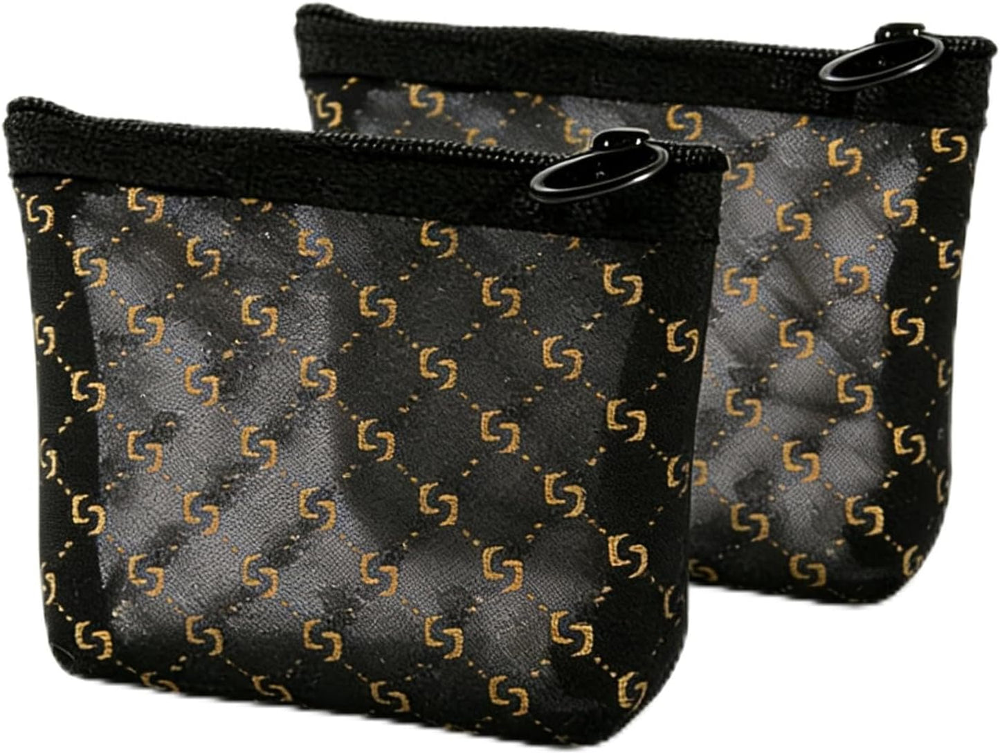 2 Pzas Bolsa Malla Cosméticos Viaje con Cremallera Negro