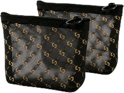 2 Pzas Bolsa Malla Cosméticos Viaje con Cremallera Negro