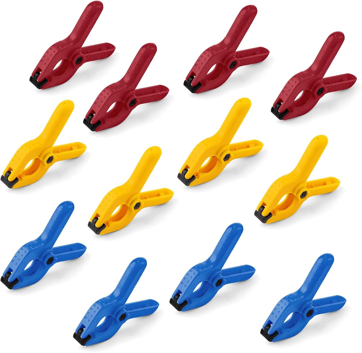 Pack 12 Abrazaderas Resorte Plástico 2.5pulg Carpintería