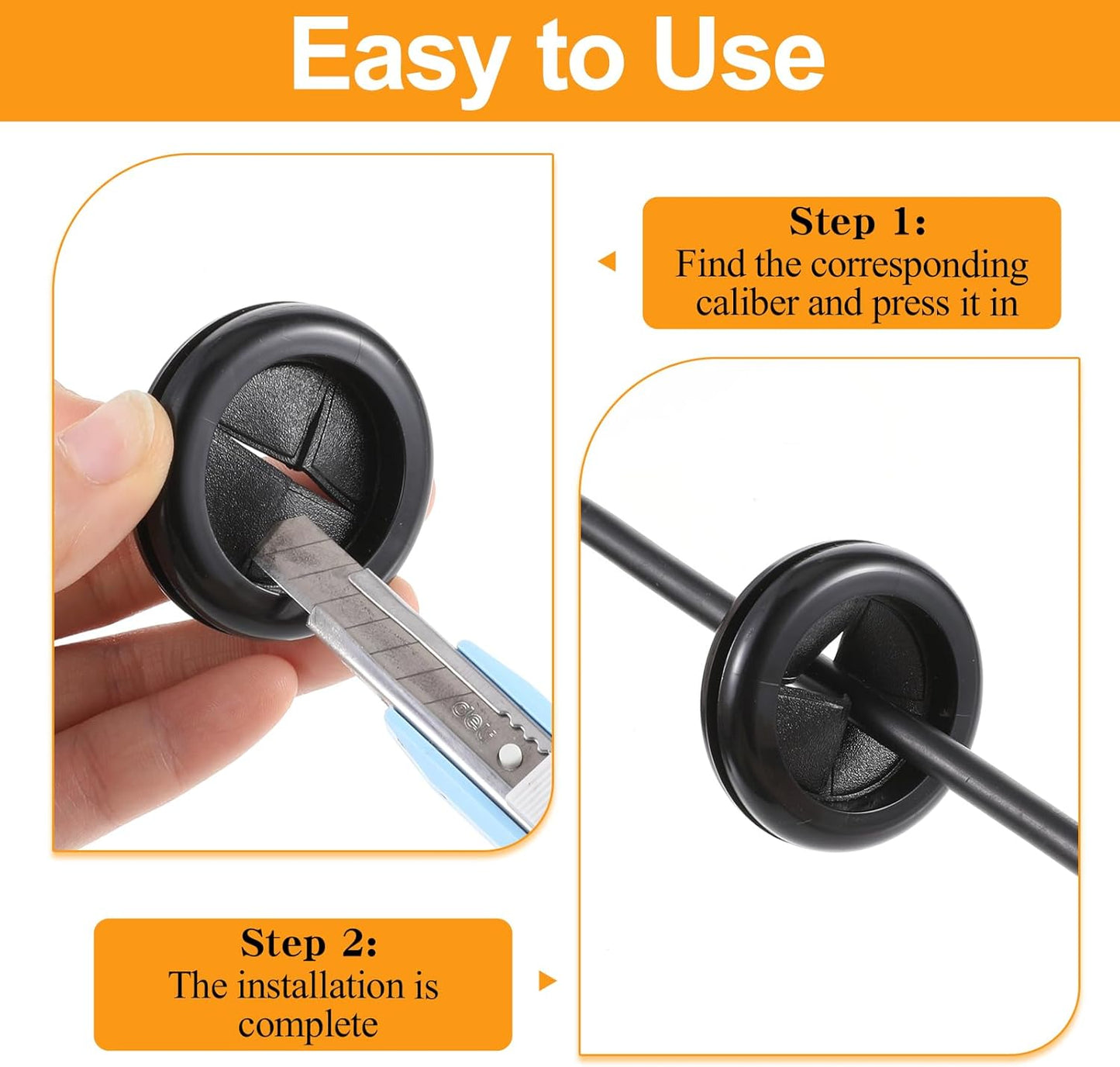 6 Ojales Goma 1-1/2pulg Con Tapones