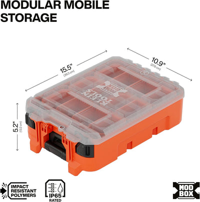 Caja organizadora herramientas 10 compartimentos 4 contenedores