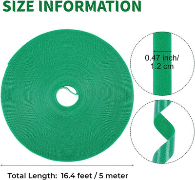 Cinta jardín verde 16.4ft para plantas 1/2pulg reutilizable