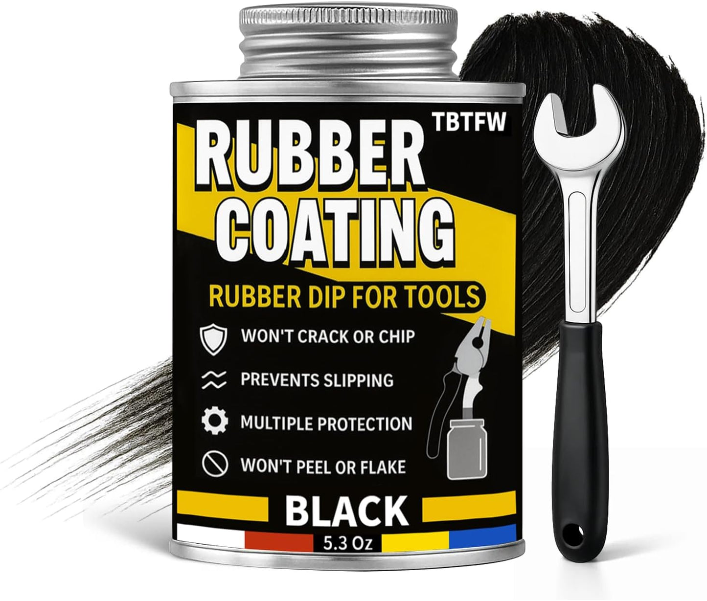 Goma liquida negra transpirable para bricolaje 5.3oz