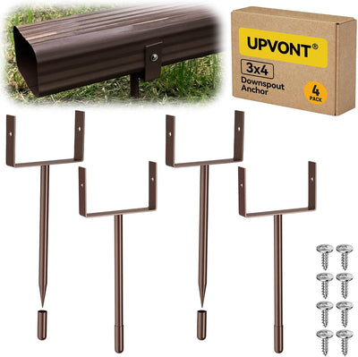 Soporte bajante 3x4 marrón paquete 4 duradero exterior