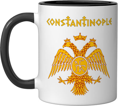 Taza Cerámica Imperio Bizantino Negro/Blanco