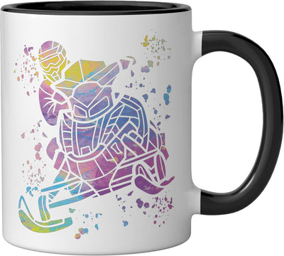 Taza cerámica para motosnieve Colorsplash Motor Sled negra/blanca