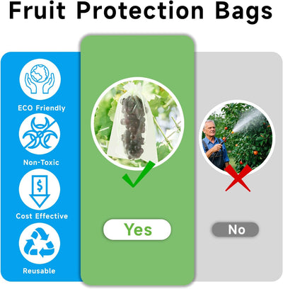 100 Bolsas Organza Verde 6x8pulg para Protección Frutas