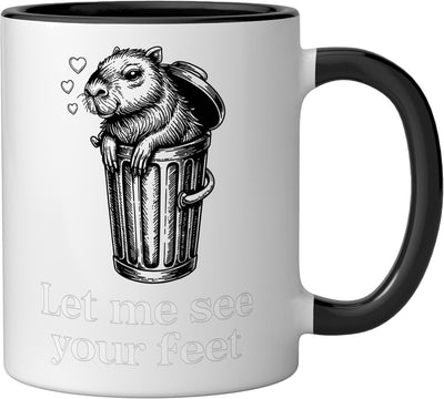 Taza Cerámica Capybara Negro/Blanco