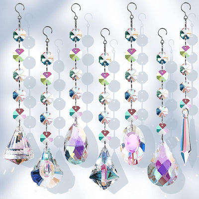 Atrapasoles 7 pzas con cristales para candelabro y árbol