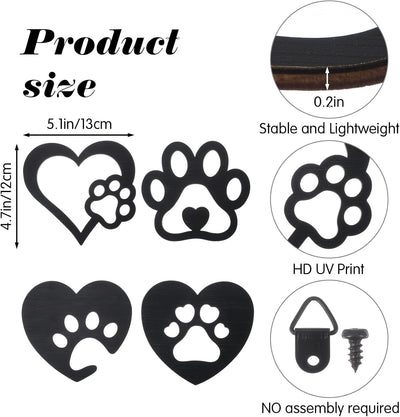 8 Pzas Decoración Pared Perro Letreros Madera Negra Hogar