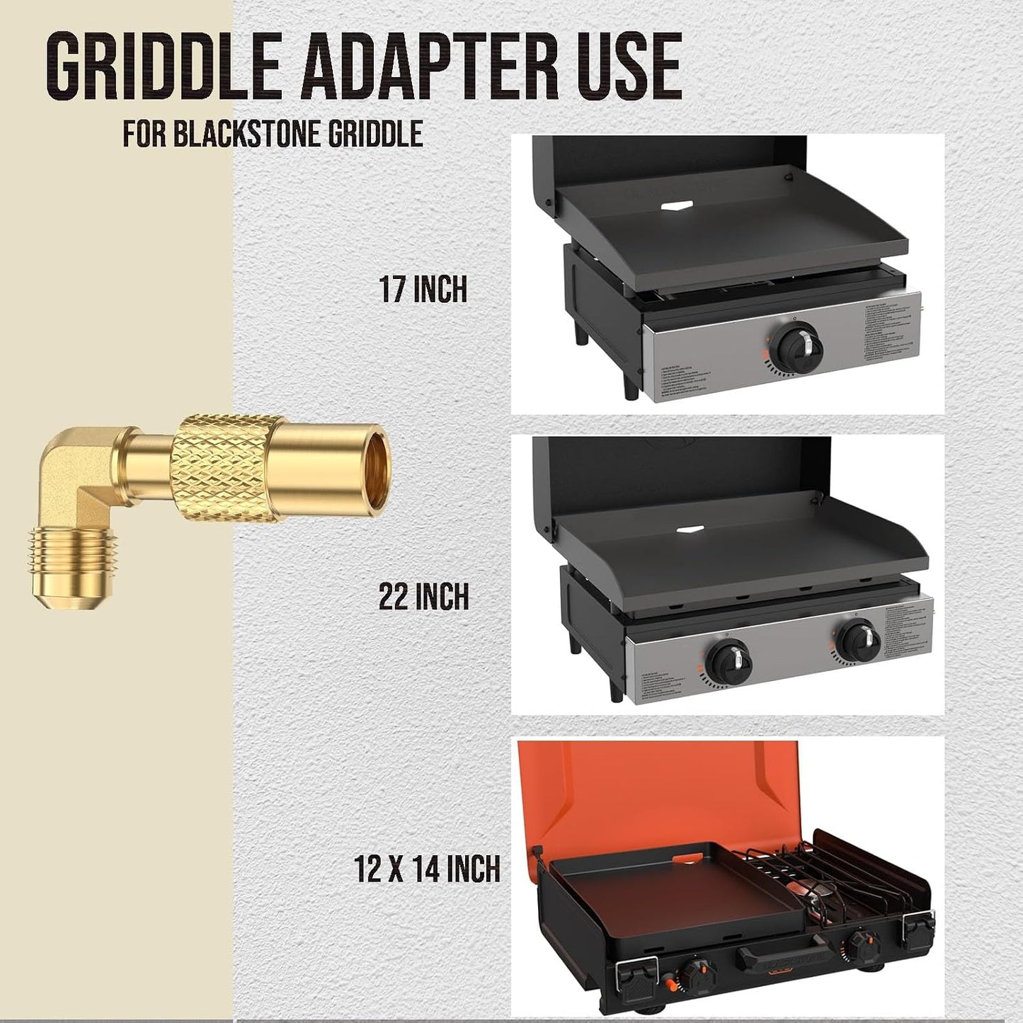 Adaptador codo propano macho latón 3/8pulg para parrilla