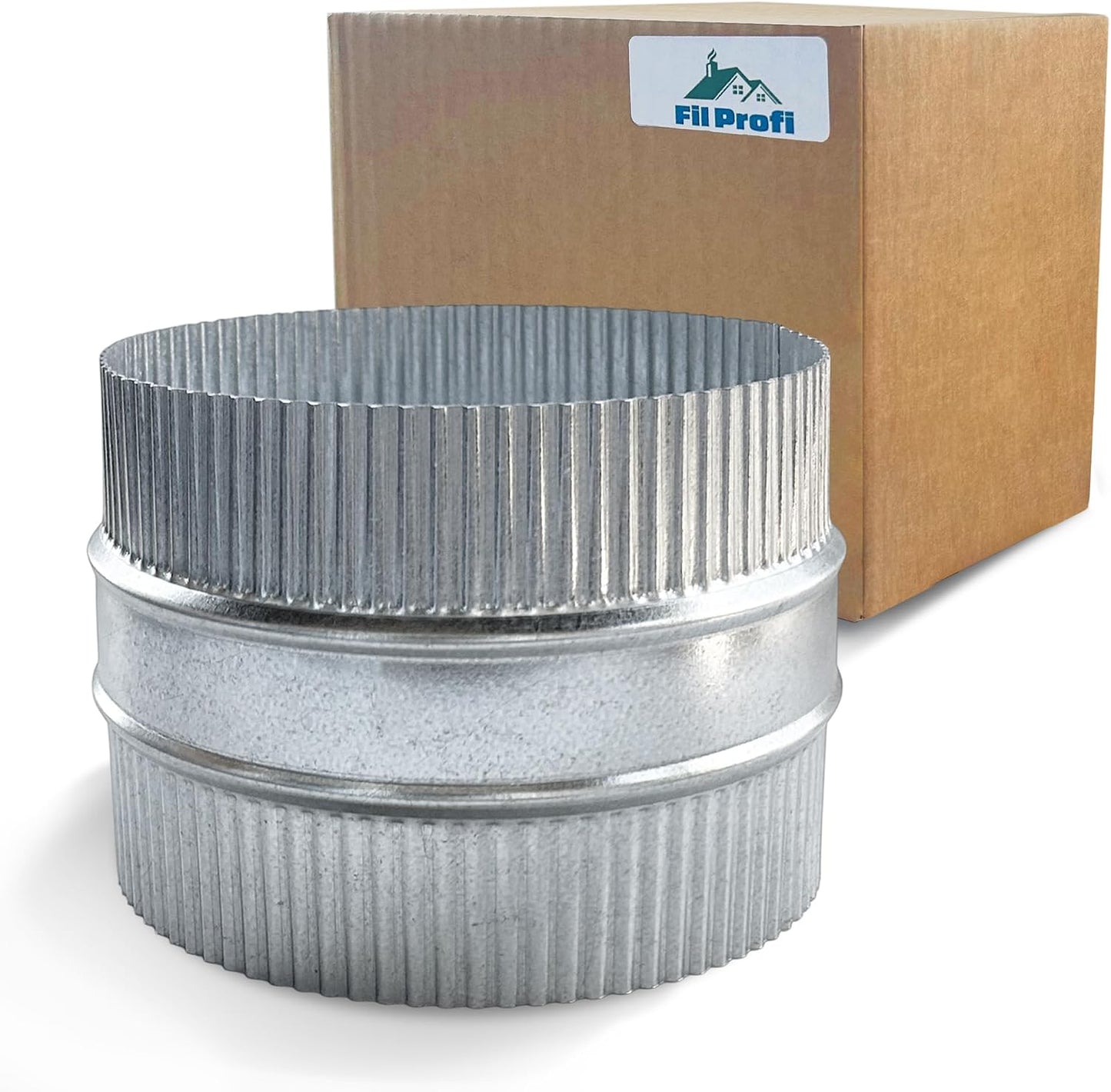 Manguito conducto HVAC 8x4 pulg acero galvanizado
