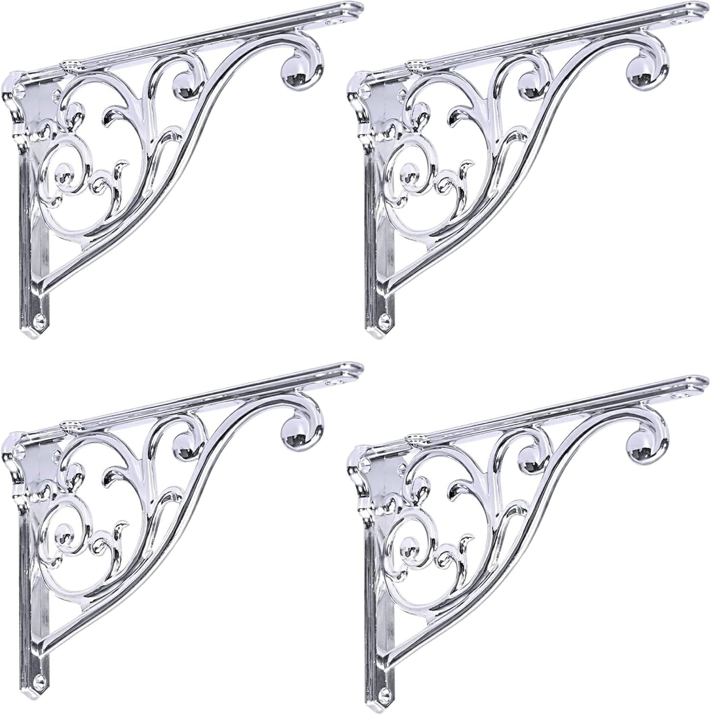Soportes estante 6pulg cromo pulido servicio pesado cocina