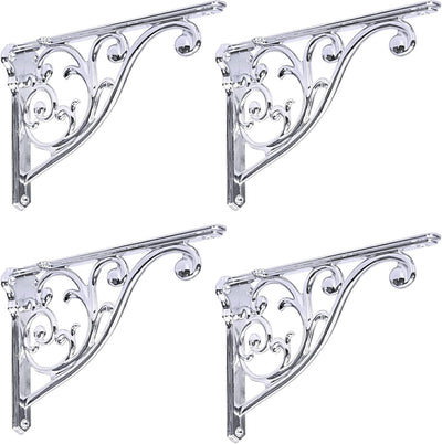 Soportes estante 6pulg cromo pulido servicio pesado cocina