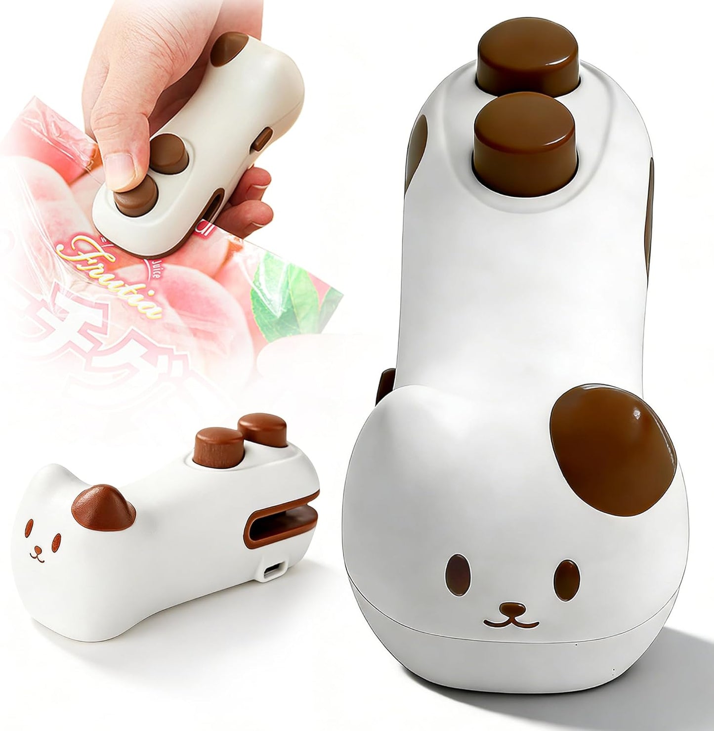 Sellador térmico 2en1 con imán para bolsas de chips y alimentos