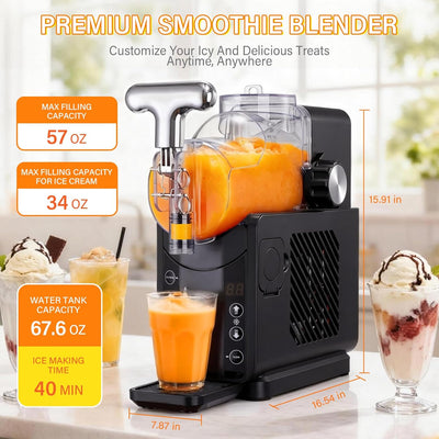 Máquina 2en1 licuados helados 57oz 5 modos auto-limpieza