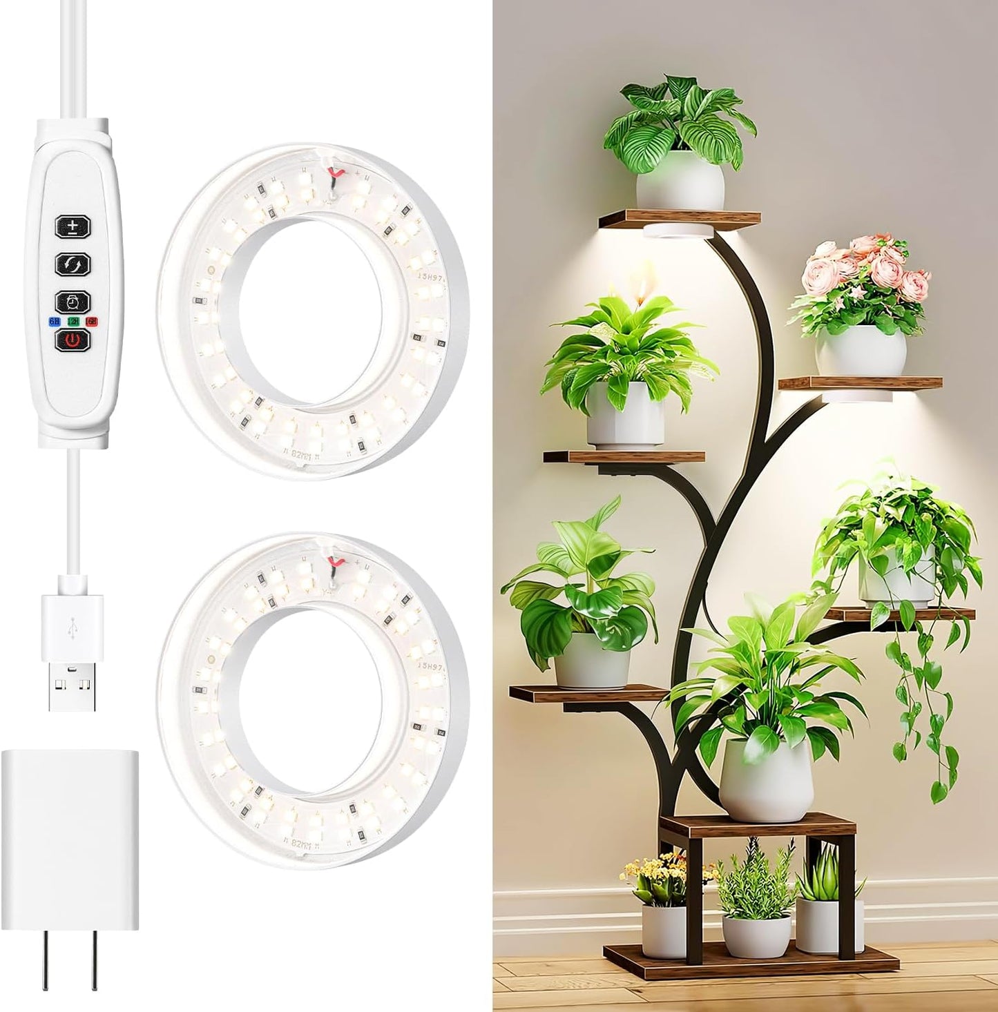 Luz de cultivo techo 3.54pulg espectro completo 10 niveles brillo